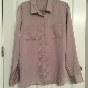 GAP Womens blush polyester button down - XL